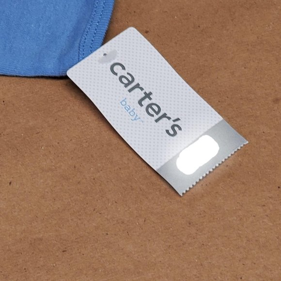 Carter's Easter Onesie W/ Bib 6M Blue - Picture 6 of 10